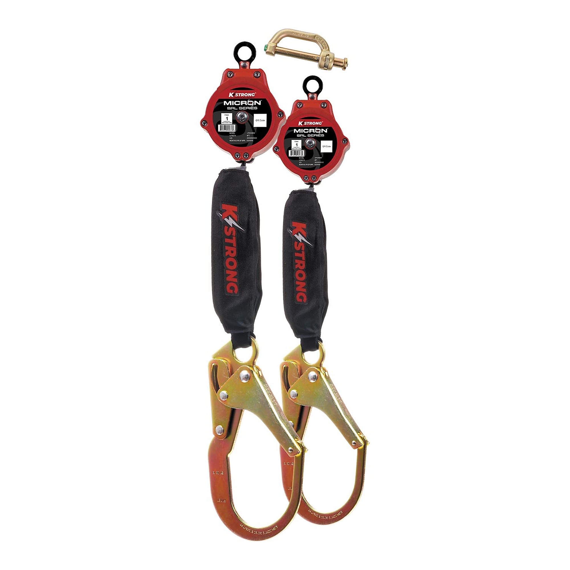 KStrong Micron Dual SRL — 6ft., Steel Rebar Hooks, Dual Dorsal Connector, 310-Lb. ANSI Capacity, Model# UFS354002D